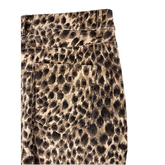 J. Mclaughlin Leopard Baxter Zipper Detail Moto Skinny Pants Size 10 - Picture 10 of 12